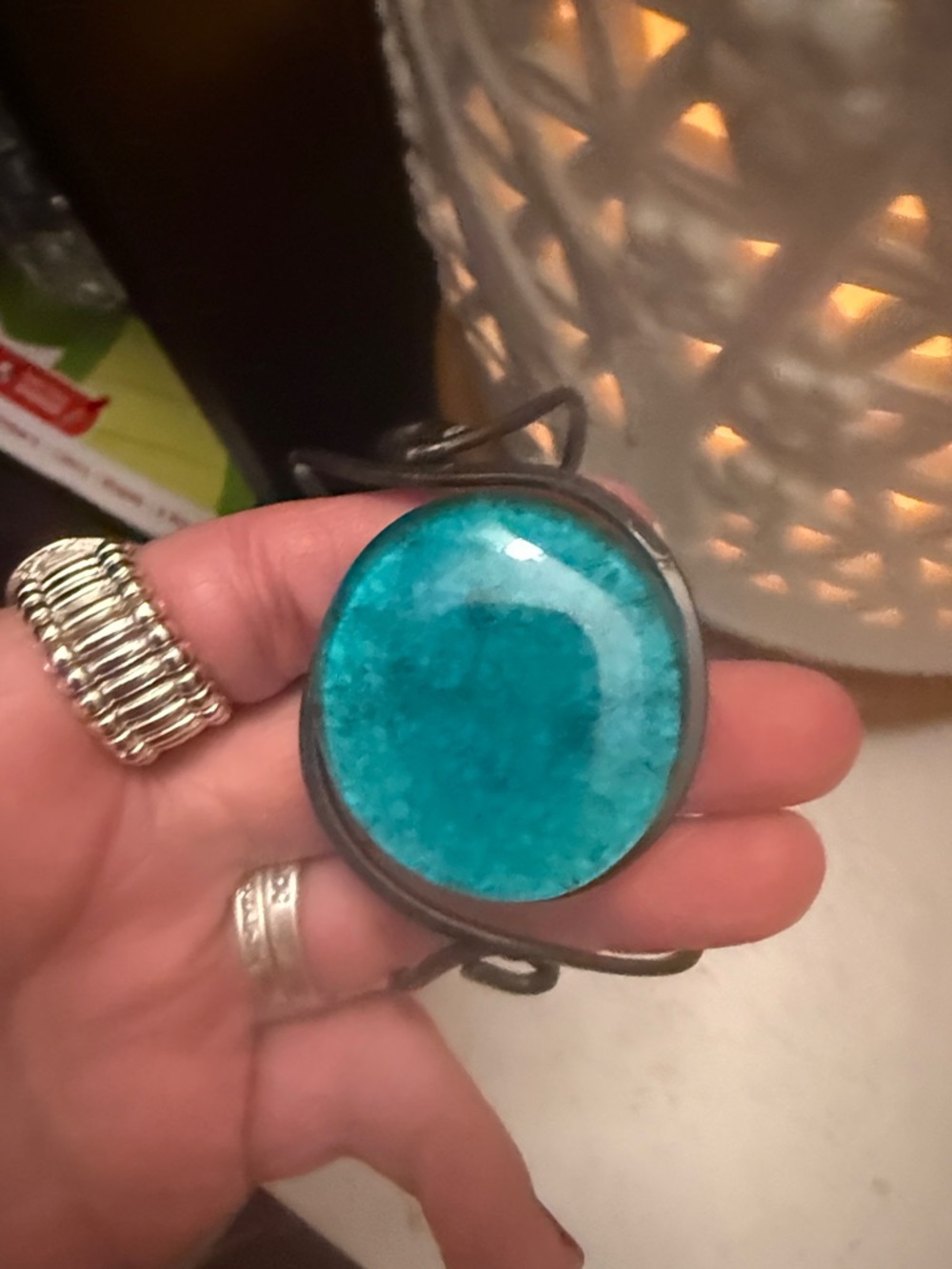 Turquoise Dome Cuff Bracelet - Women's Turquoise Bracelet